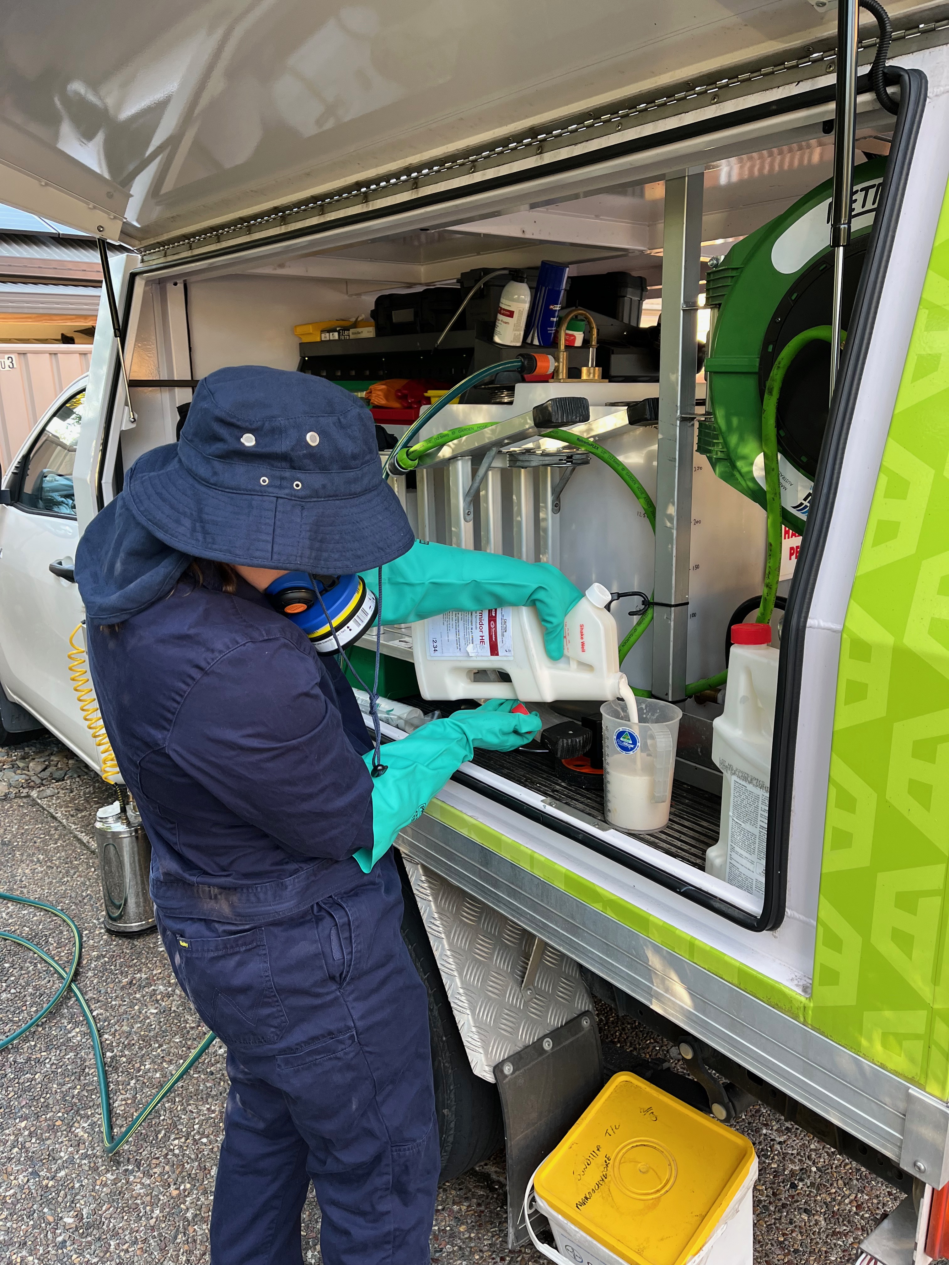 Pest control training in action