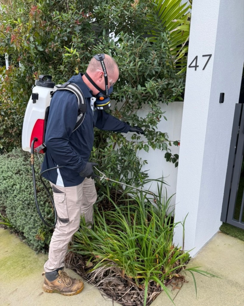 Student completing Ride & Learn practical pest-control training on the Sunshine Coast